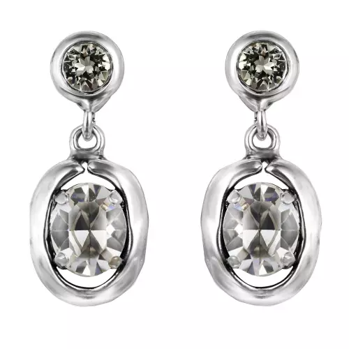 Серьги "Цепи" 2,9х1,3см, цвет серебро