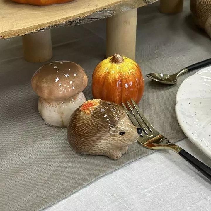 Емкость для соли или перца, 7 см, керамика, оранжевая, Тыква, Bright pumpkin — изображение 4