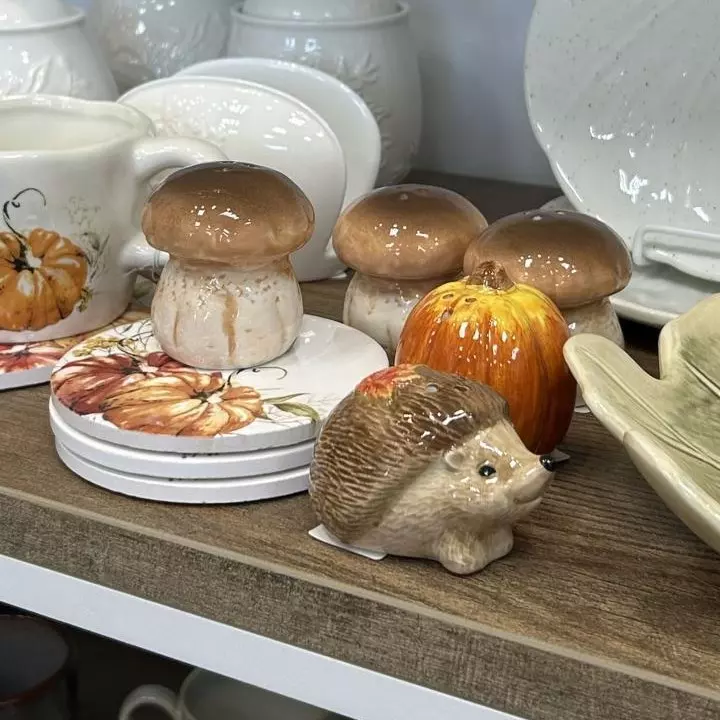 Емкость для соли или перца, 7 см, керамика, оранжевая, Тыква, Bright pumpkin — изображение 5