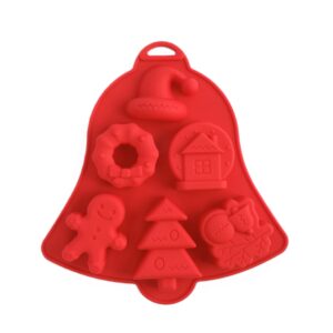 Форма для выпечки кексов, 21х20 см, 6 отд, силикон, красная, Колокольчик, Muffin197,00