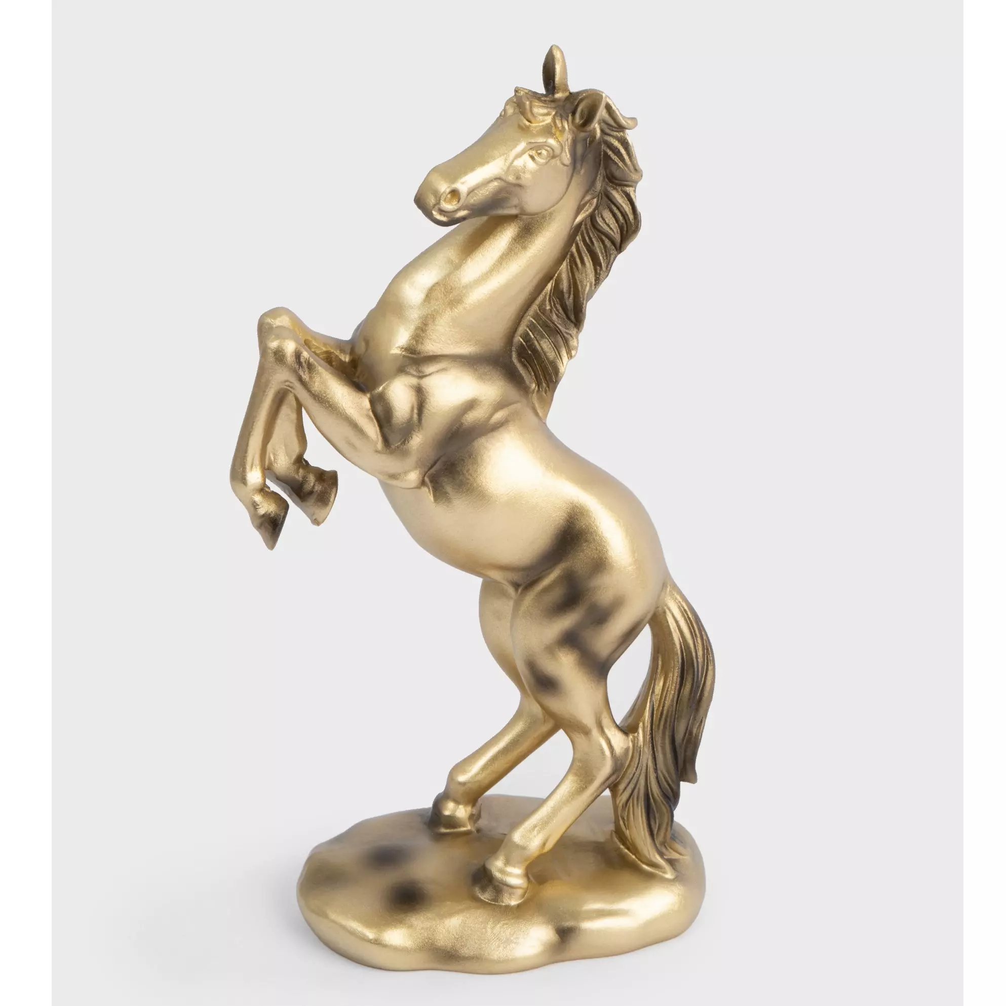 Статуэтка, 25 см, полирезин, золотистая, Конь на дыбах, Horse