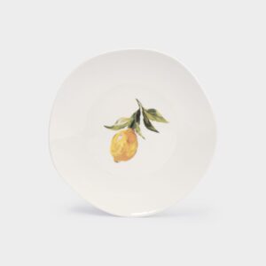 Тарелка закусочная, 21 см, фарфор P, белая, Лимон, Lemon branch