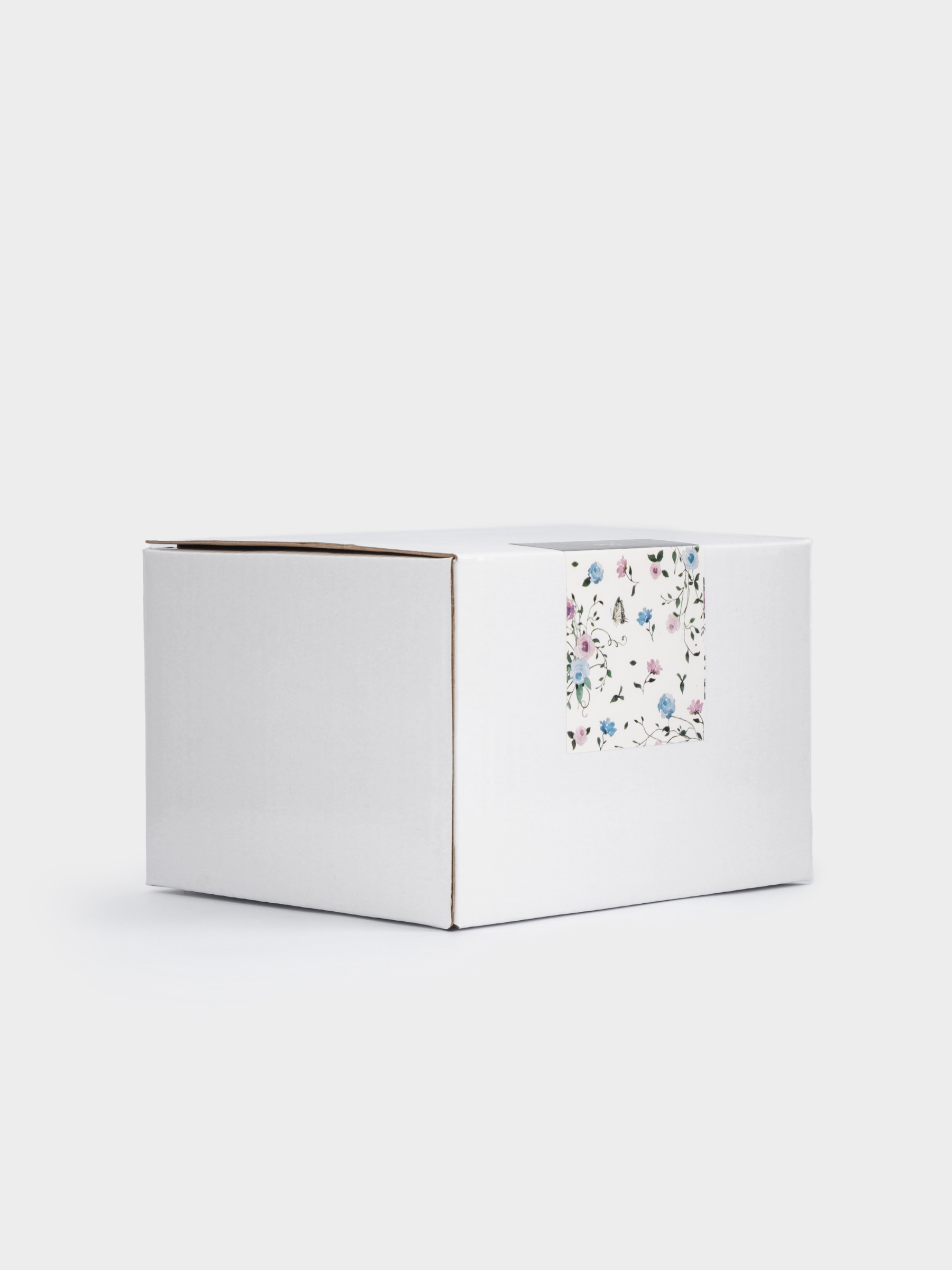 Кружка, 460 мл, керамика, молочно-голубая, Цветы, Mint flowers — изображение 2