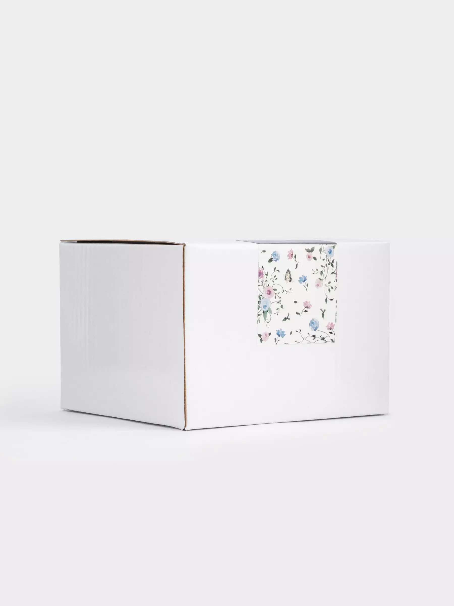 Кружка, 460 мл, керамика, молочная, Нежные цветы, Mint flowers — изображение 2