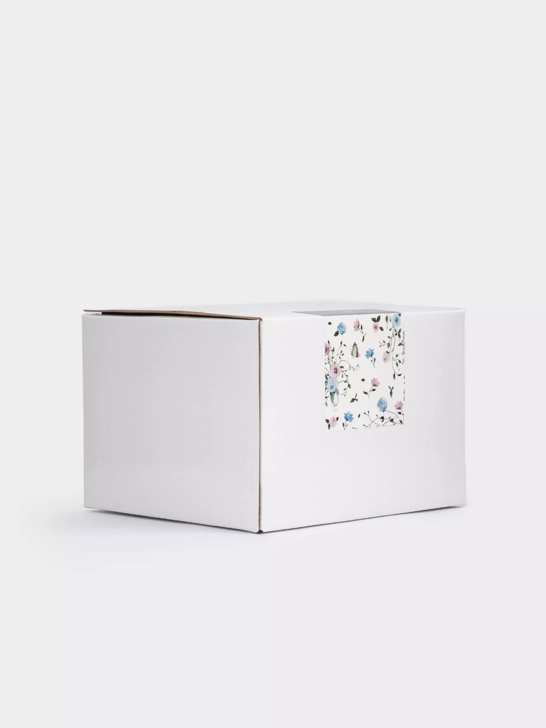 Кружка, 460 мл, керамика, молочно-голубая, Цветы, Mint flowers — изображение 2