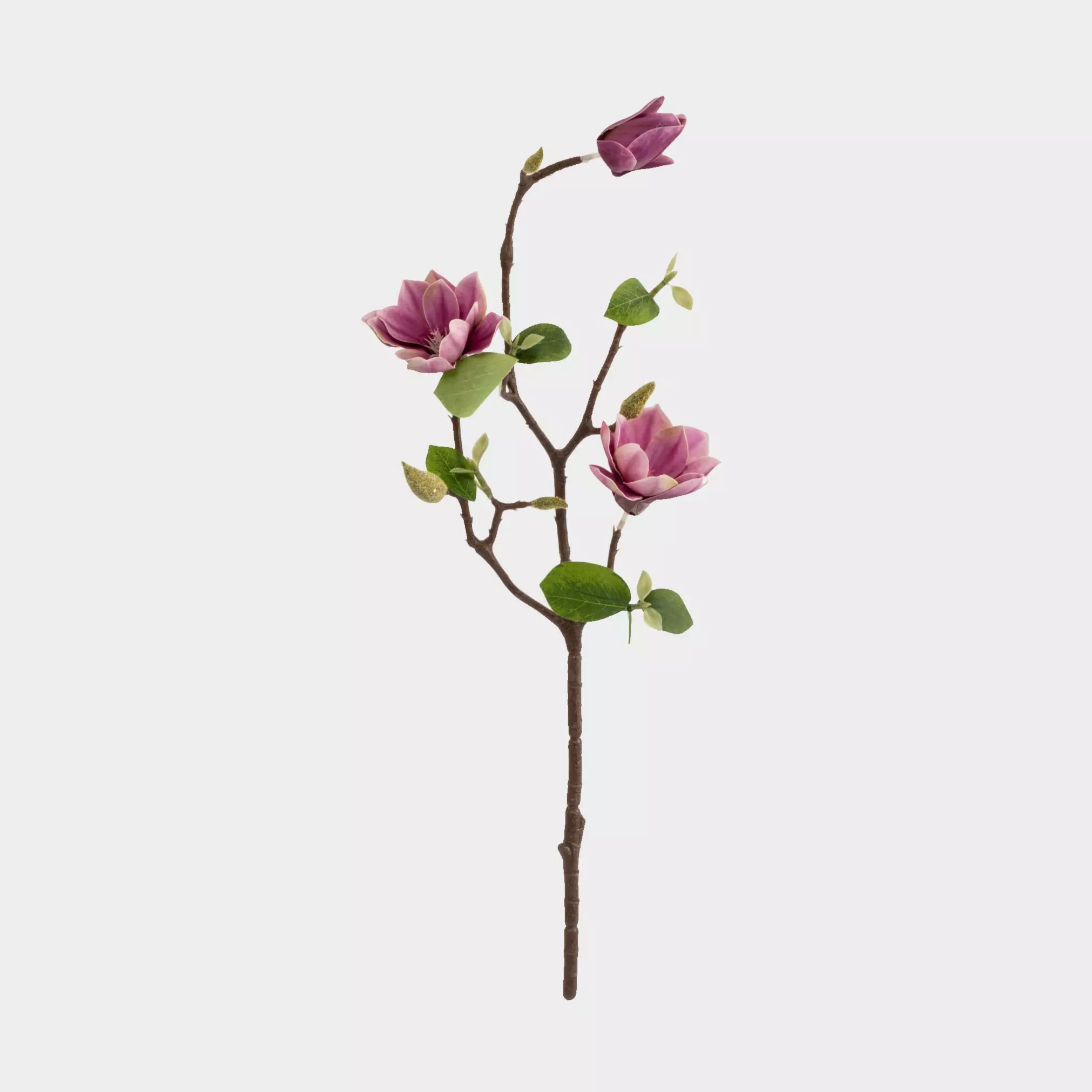 Ветка декоративная, 53 см, полиэстер/металл, Розовый цветок, Interior spring