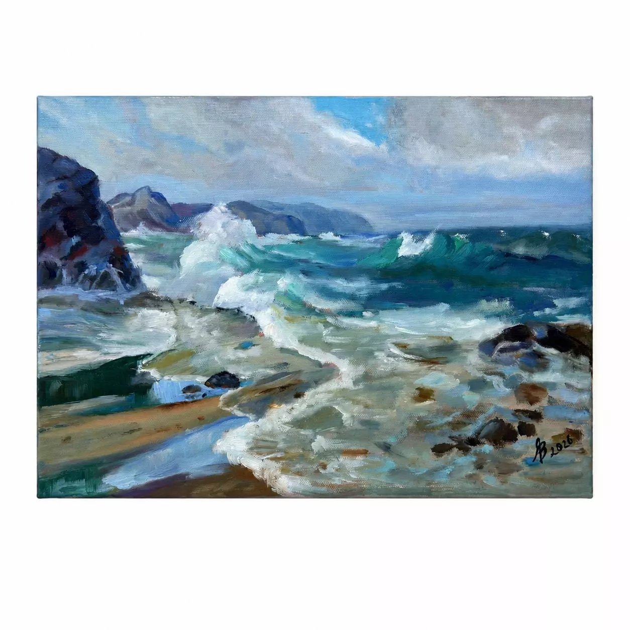 Авторская картина "Брызги" 35*25см