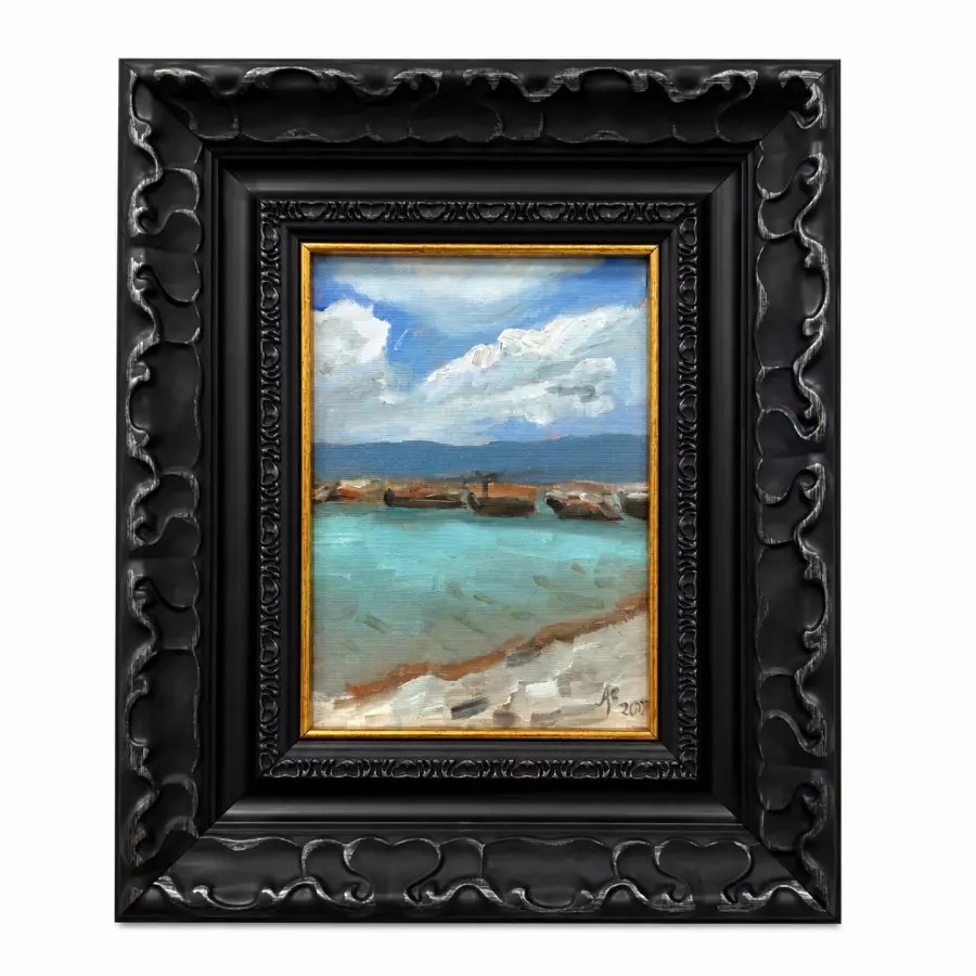 Авторская картина "Старый пирс" 25*30см
